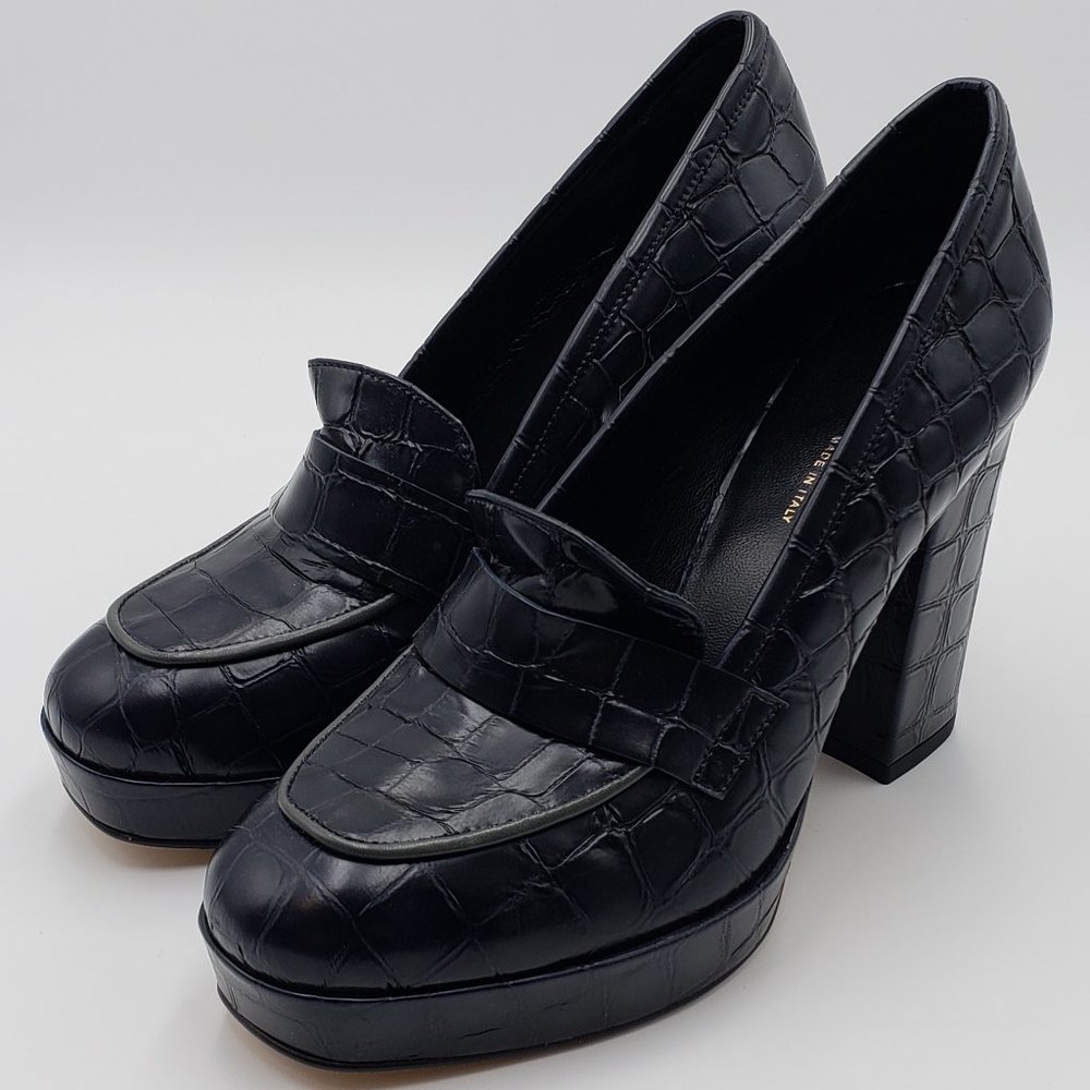 New - Perla Formentini Leather Heels - US Size 7.5